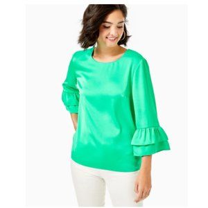 NWT Lilly Pulitzer Christie Top Juniper Green